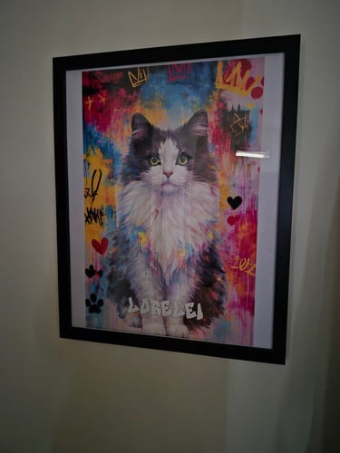 Customer photo review of Personalized Poster With Dog or Cat - Graffiti
