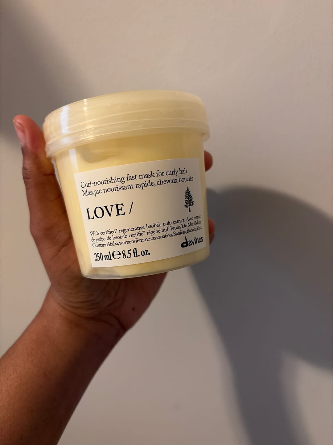 Customer photo review of LOVE CURL Mask
