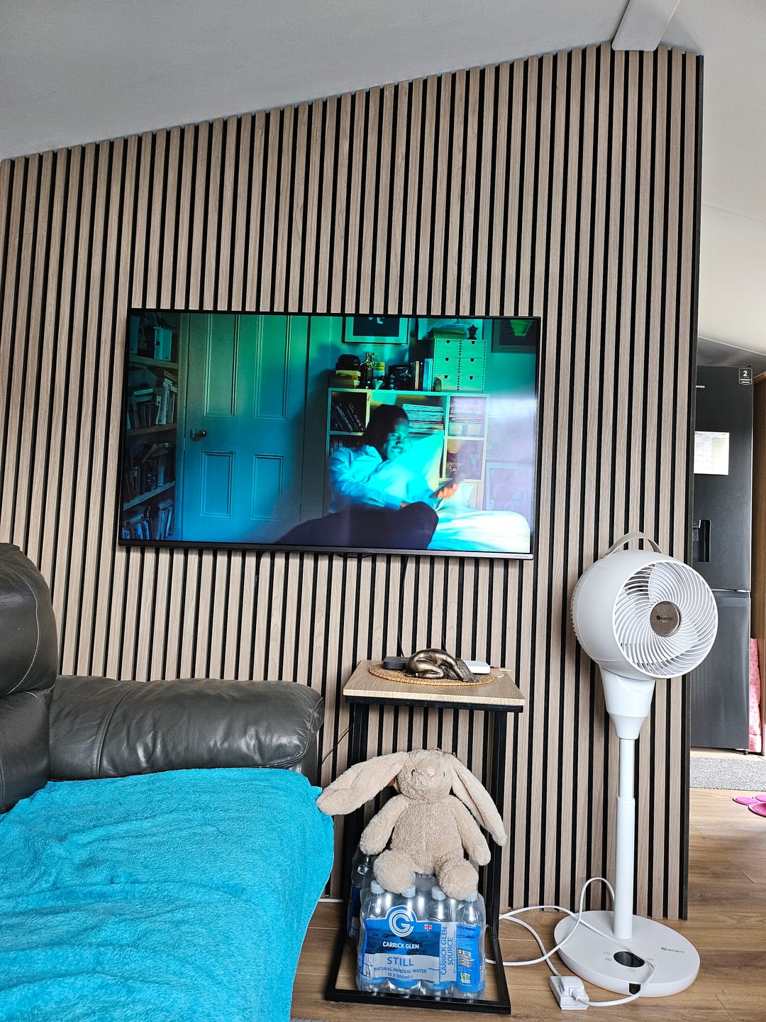 Customer photo review of Acoustic Slat Wall Panels Wooden Decorative Wall Panels Walnut Premium 2.4m x 0.6m