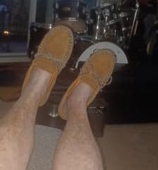 Customer photo review of Men's Wide Leather Moccasin Shoes