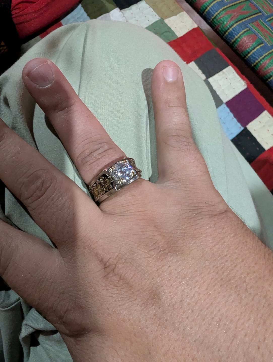 Customer photo review of GILDED PETAL MOISSANITE
