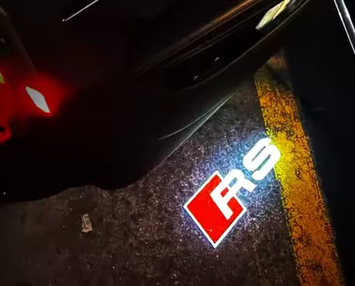 Customer photo review of Bright Car Door LED Logo Light Kits
