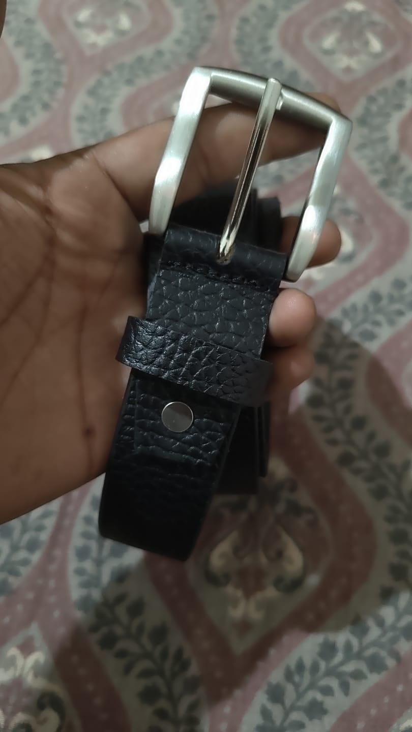Customer photo review of Nexus Black Leather Belt