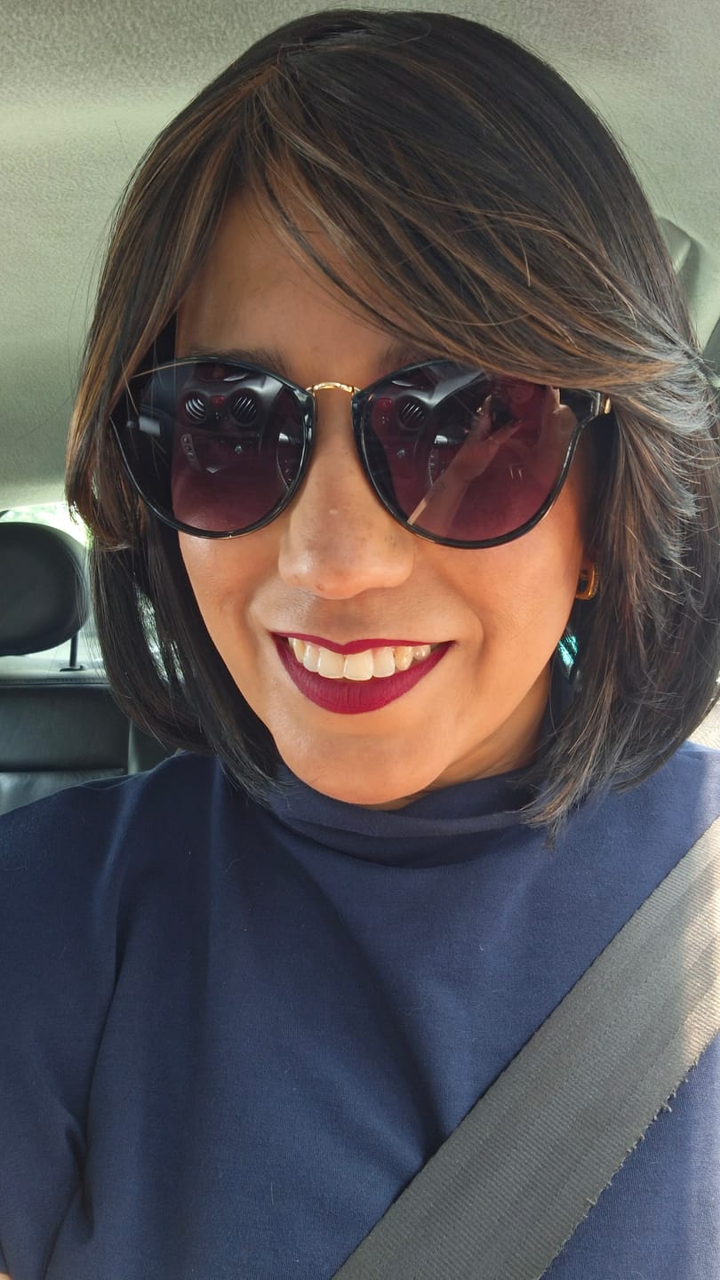 Customer photo review of Peruca Jovie Castanho 4A Franja