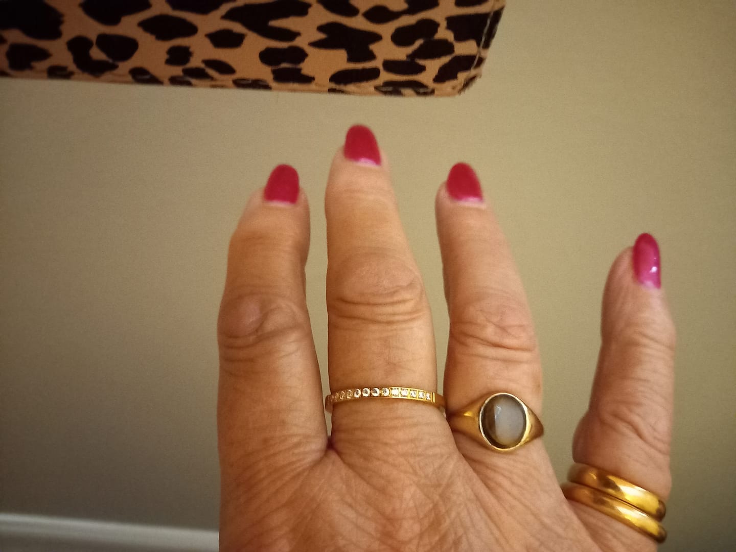 Customer photo review of Gold 2mm Half Glitz Ring