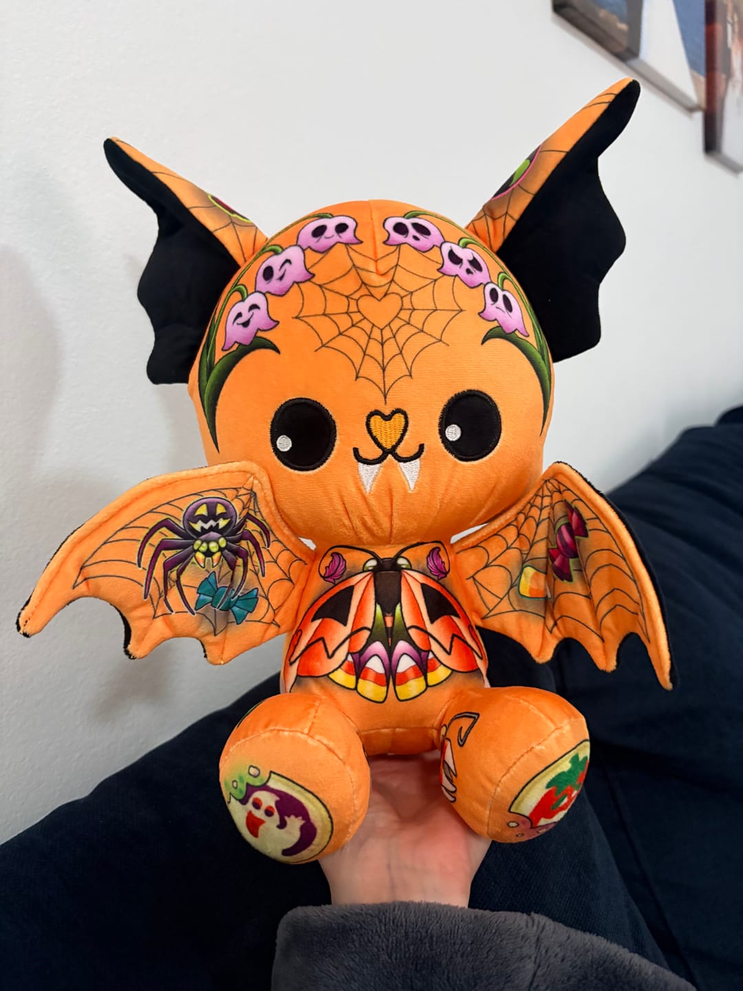 Customer photo review of Pumpkin the Bat Plushie