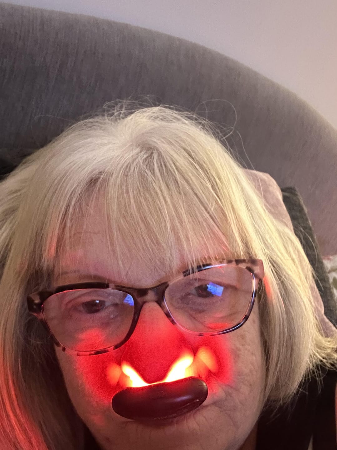 Customer photo review of Red Light Therapy Device for Nasal Allergy & Rhinitis