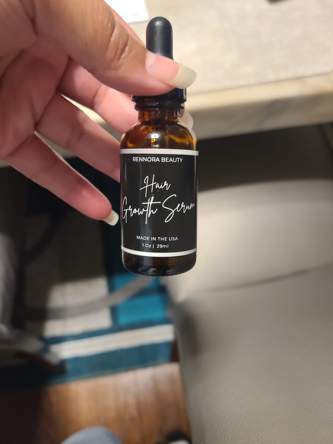 Customer photo review of Rennora Hair Growth Serum