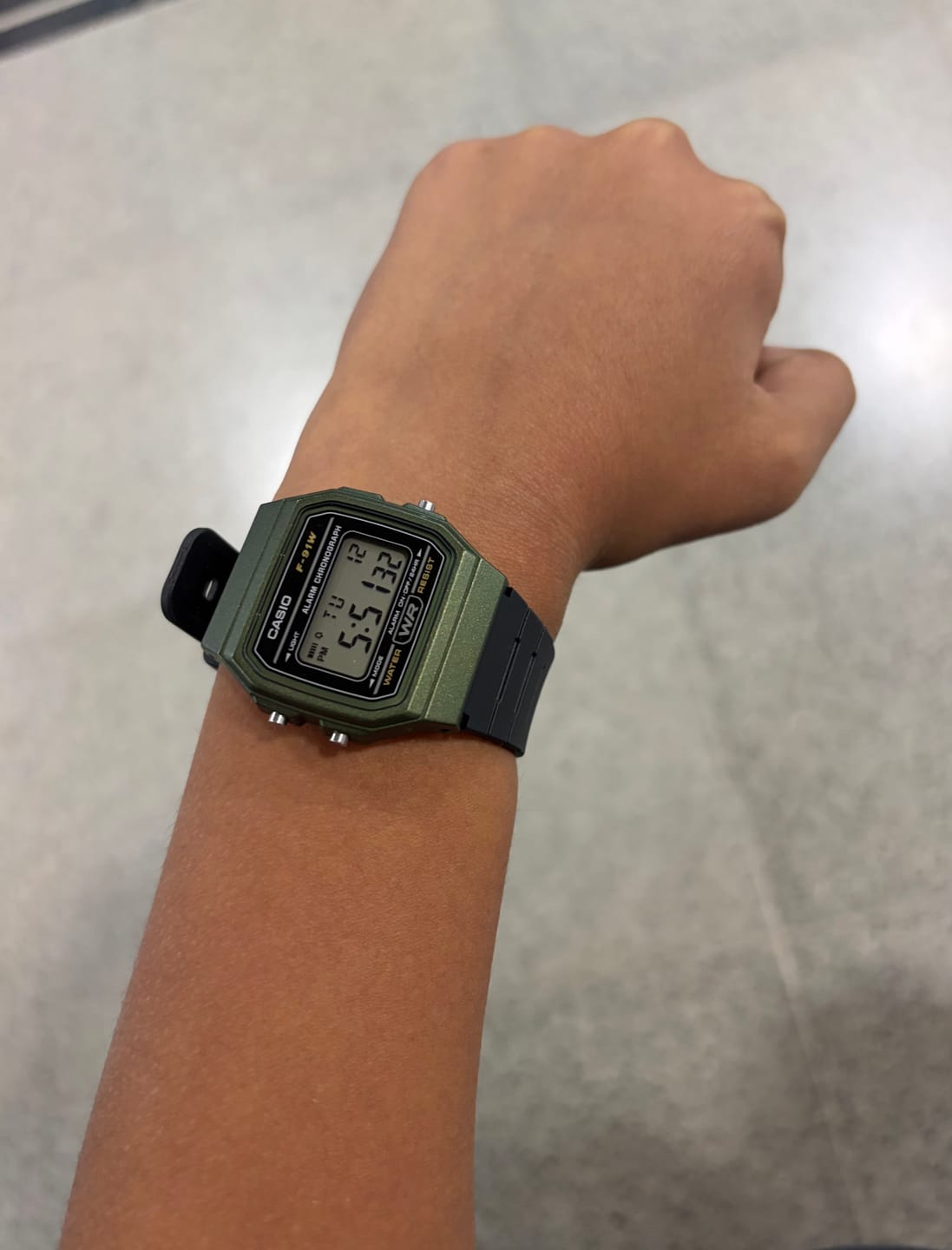 Customer photo review of Reloj Casio Vintage F-91WM-3ADF Verde/Negro