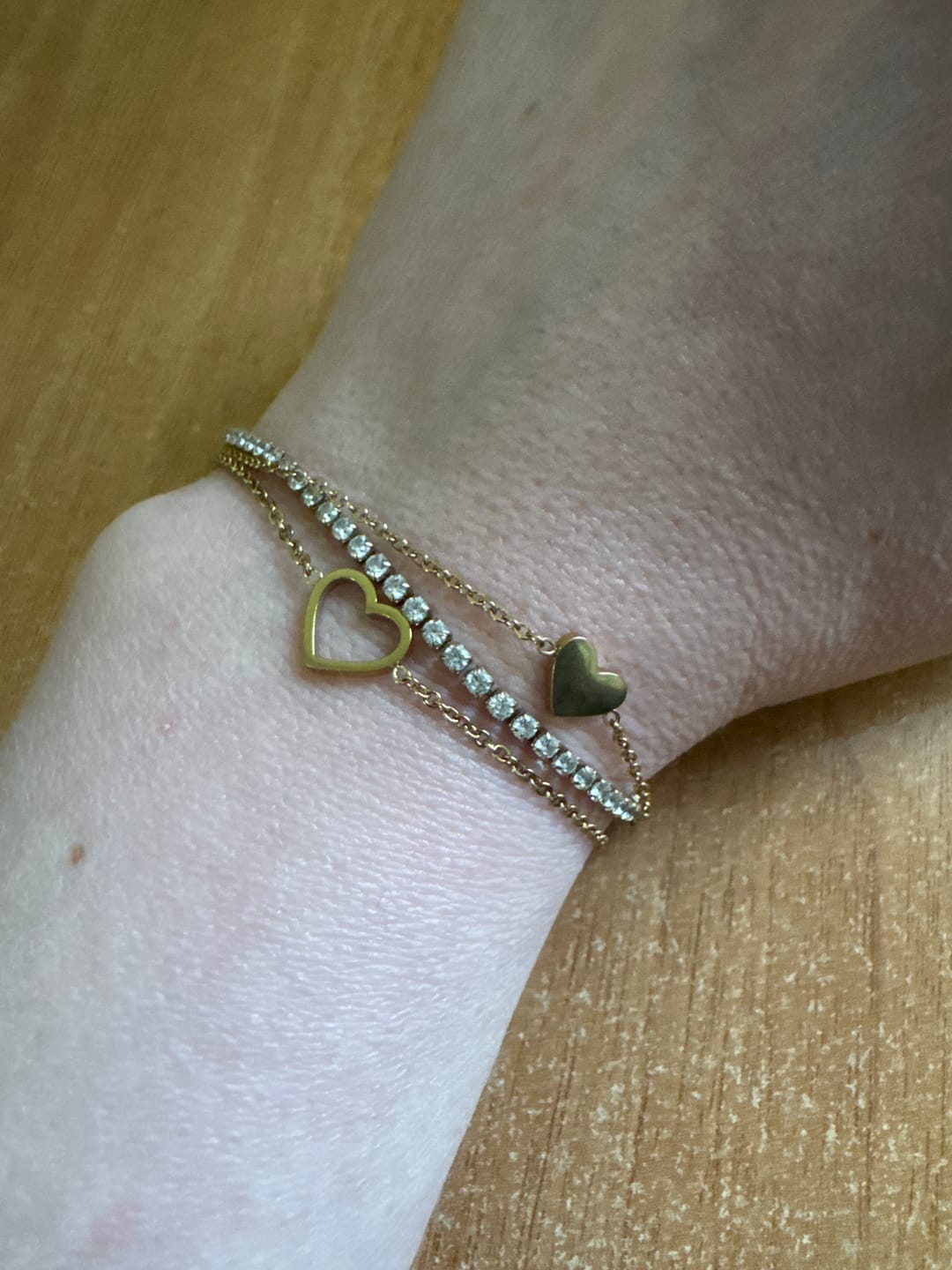 Customer photo review of Ava Gold Bracelet