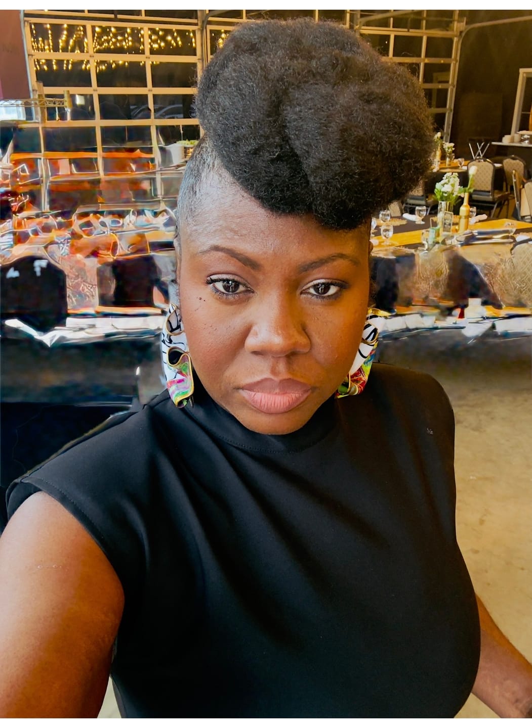 Customer photo review of LEXI Stud - All Colors - All Sizes