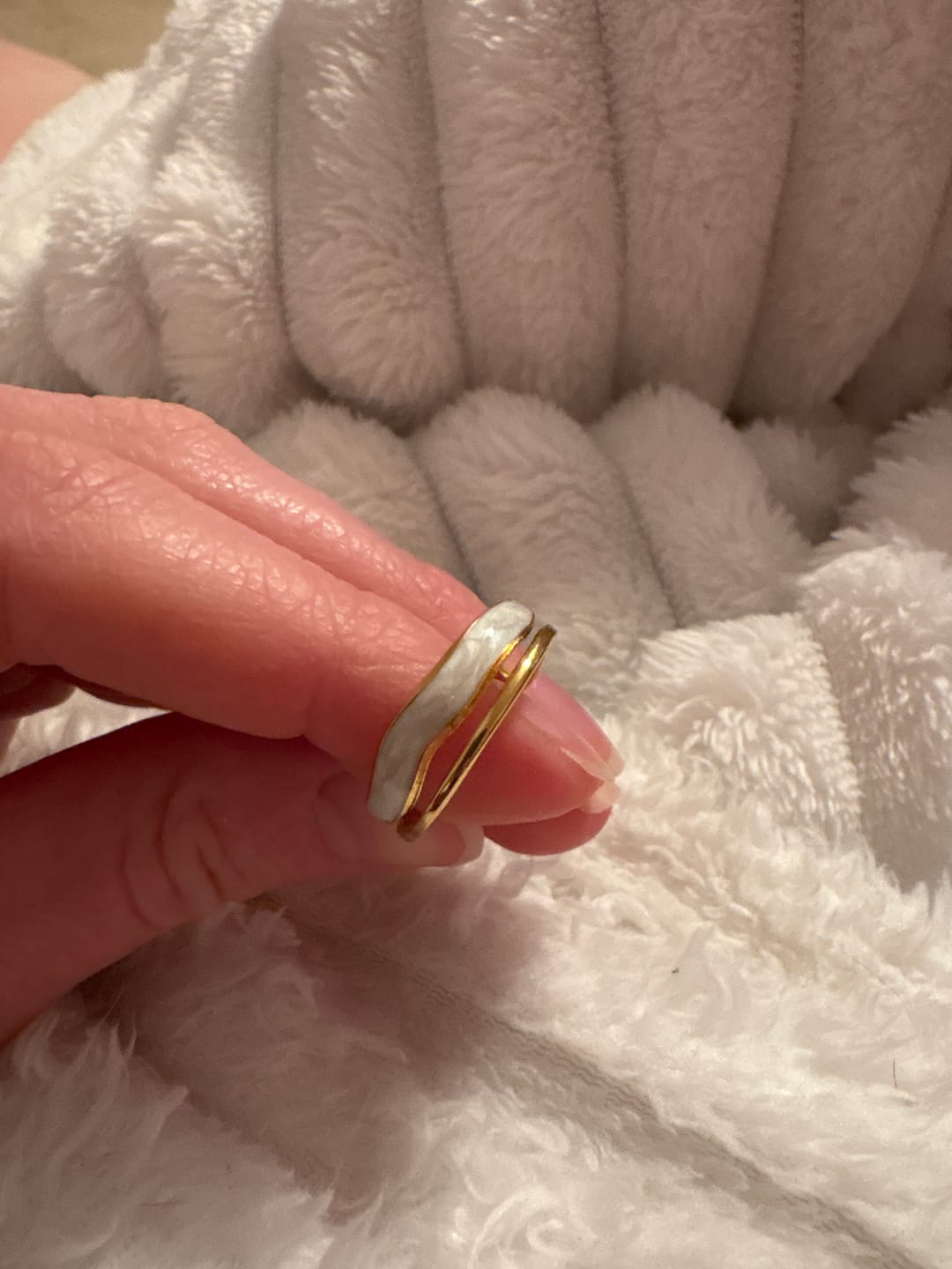 Customer photo review of Layered Sahara Gold Ring