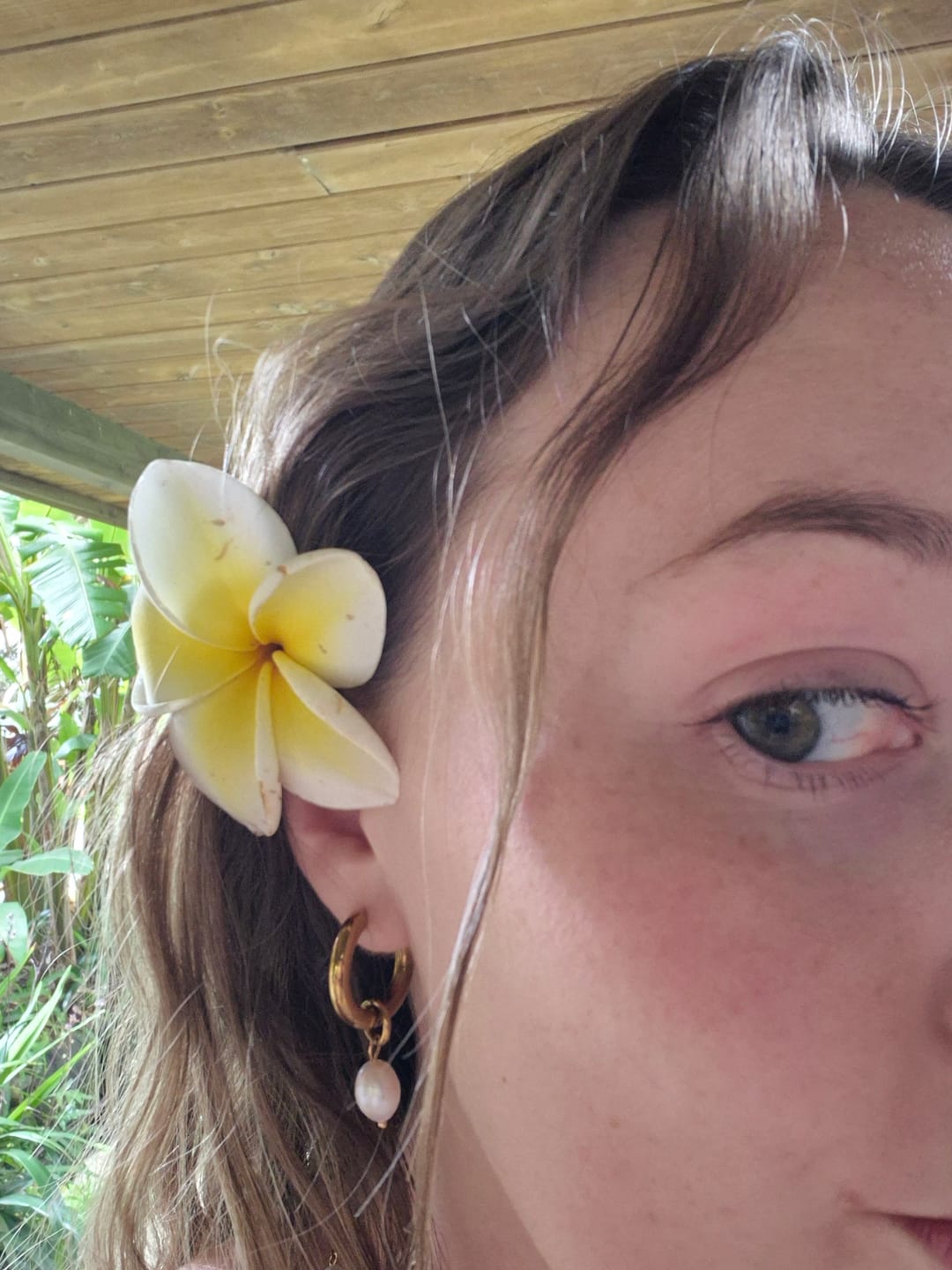 Customer photo review of Bethany Pearl Drop Hoop (Bundle)