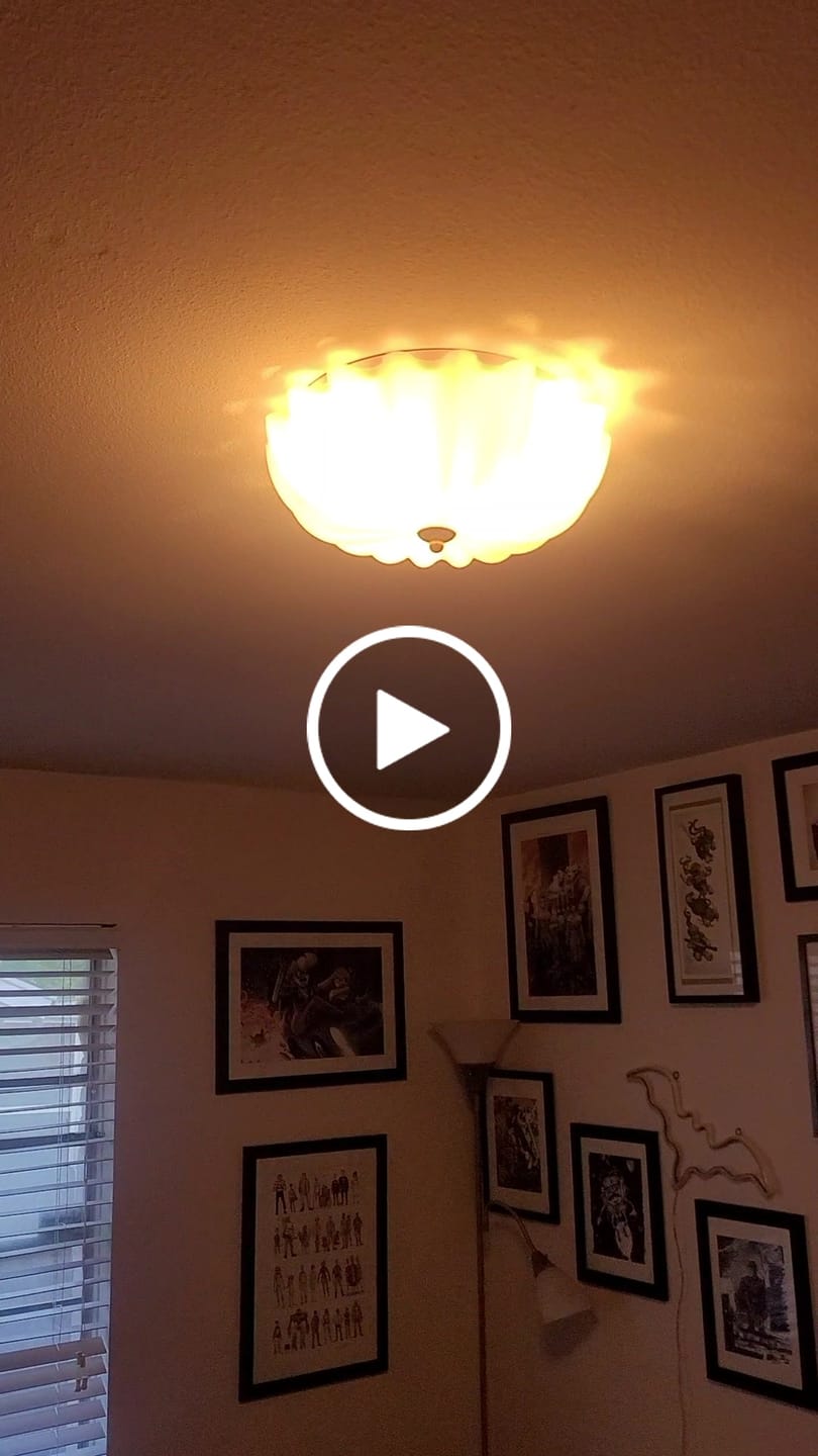 Customer video review of Art Deco Pleated Flower Shine Glass Semi Flush Mount
