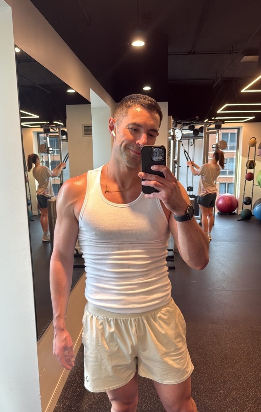 Customer photo review of Premium Ultra-Soft Cotton Fitted Tank 3 Pack