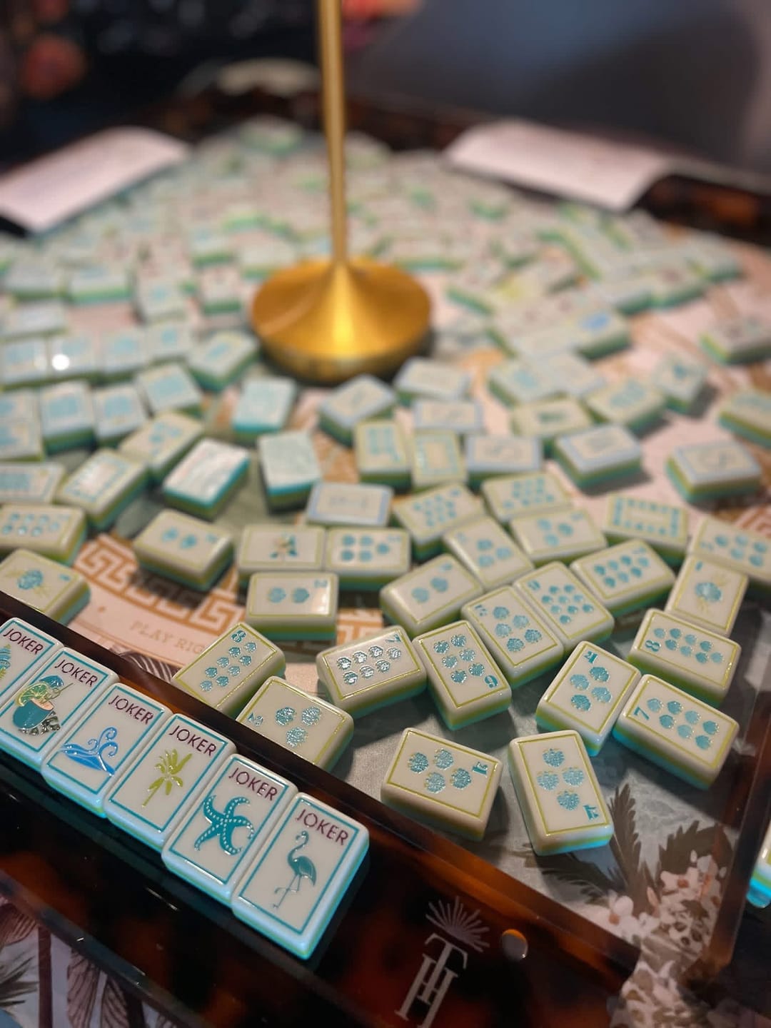 Customer photo review of Tortoiseshell Mahjong Racks