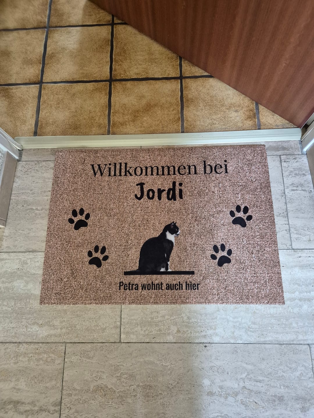 Customer photo review of Personalisierte Fußmatte - Willkommen bei