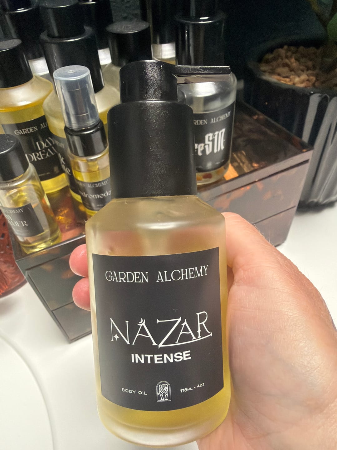 Customer photo review of NAZAR BODY OIL