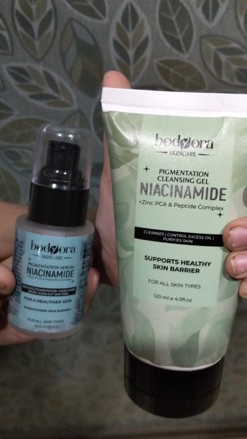 Customer photo review of Niacinamide Glow Bundle