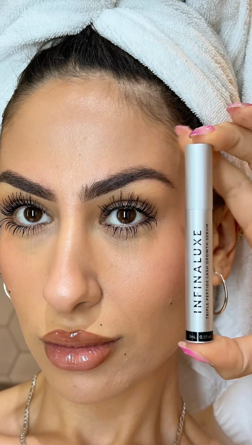 Customer photo review of Infinaluxe Triple Peptide Lash Growth Serum