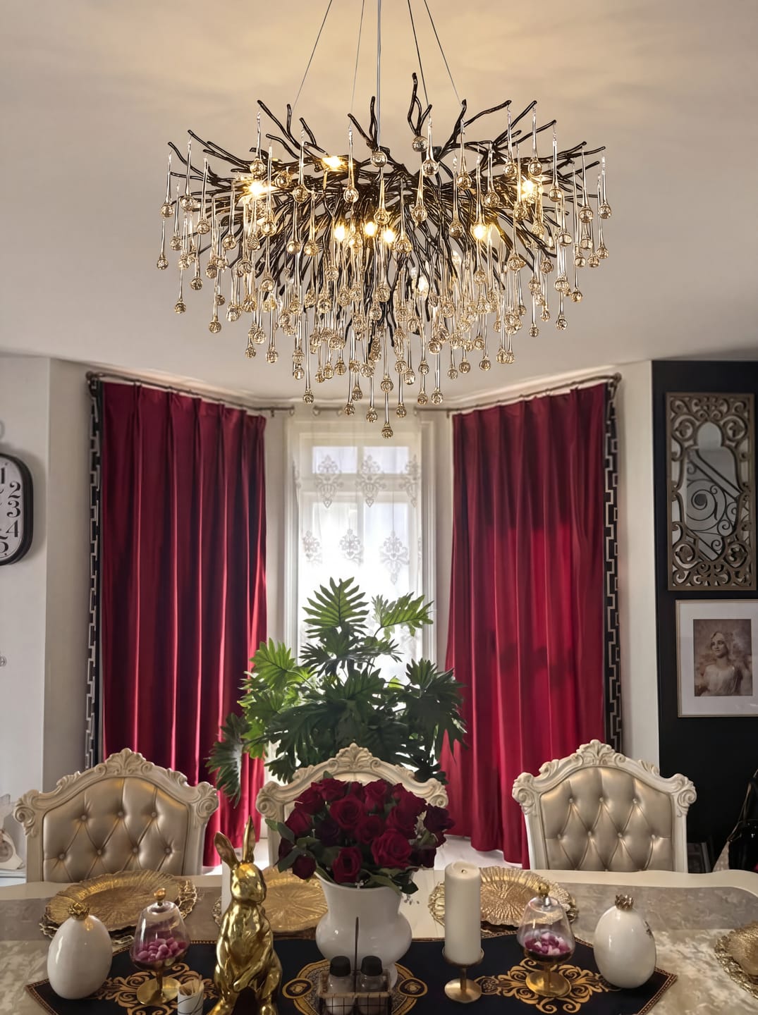 Avis client avec photo sur le lustre « Raindrop Black »