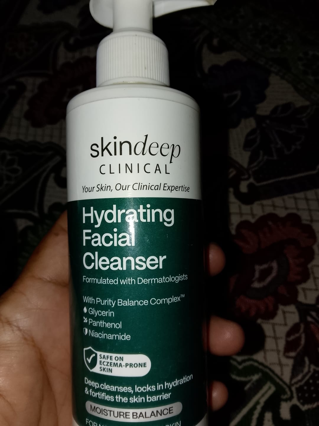 Customer photo review of Hydrating Facial Cleanser