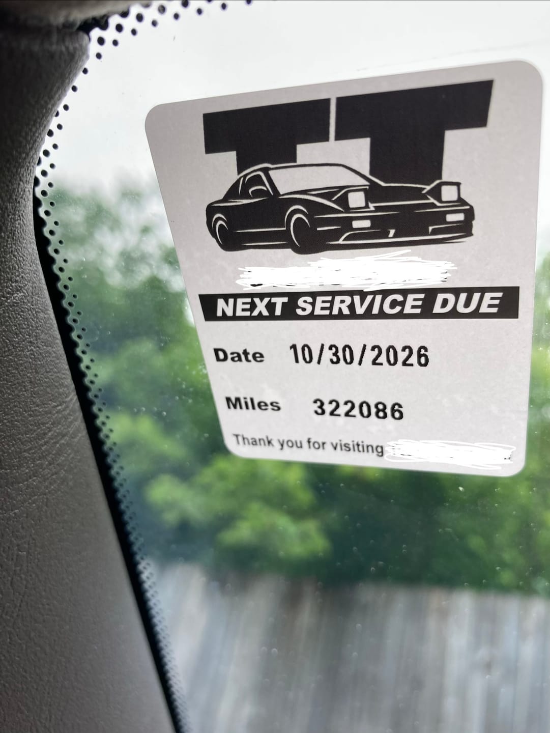 Customer photo review of Oil Change Sticker Printer System – Preloaded with 1000 Custom Labels, Ribbon & Standalone Keyboard