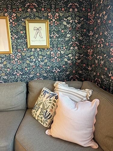 Customer photo review of Coastal Indoor Outdoor Scalloped Throw Pillow Cover Only, Stripes, Blush Pink, 20"x20"