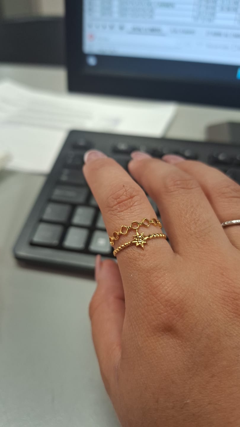 Customer photo review of Anillo Ajustable Star