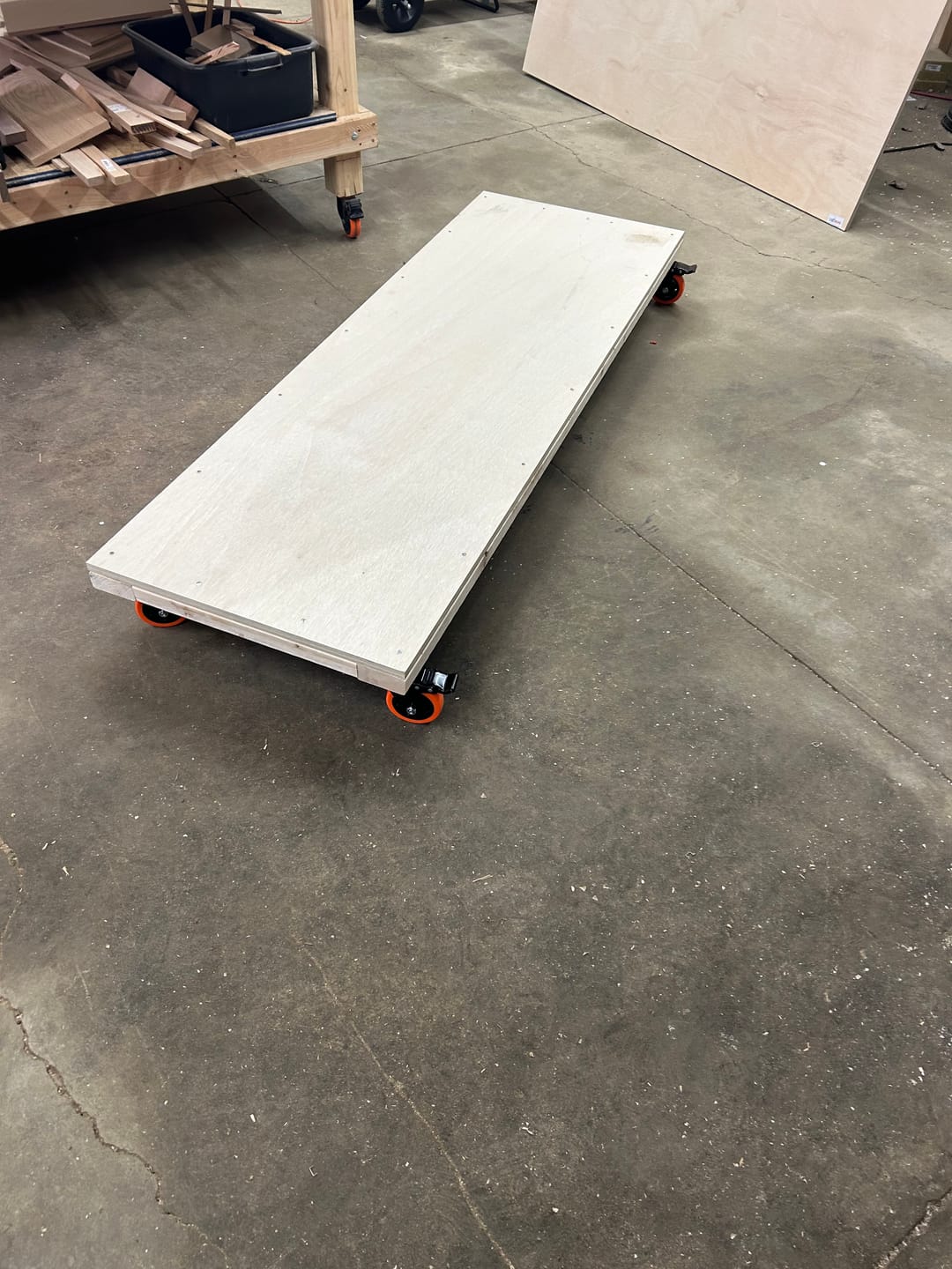 Customer photo review of Compact Wood Storage Cart Plans - Digital Download