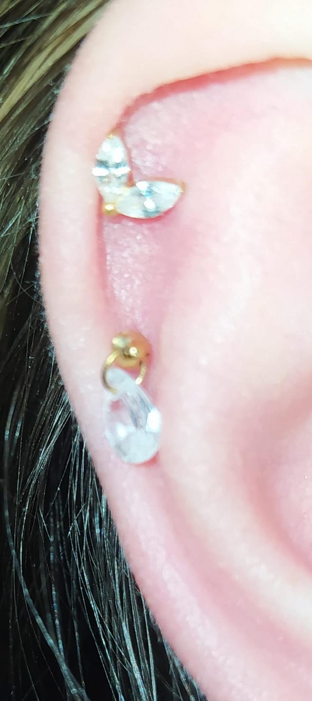 Customer photo review of Zoey Piercing | Titan