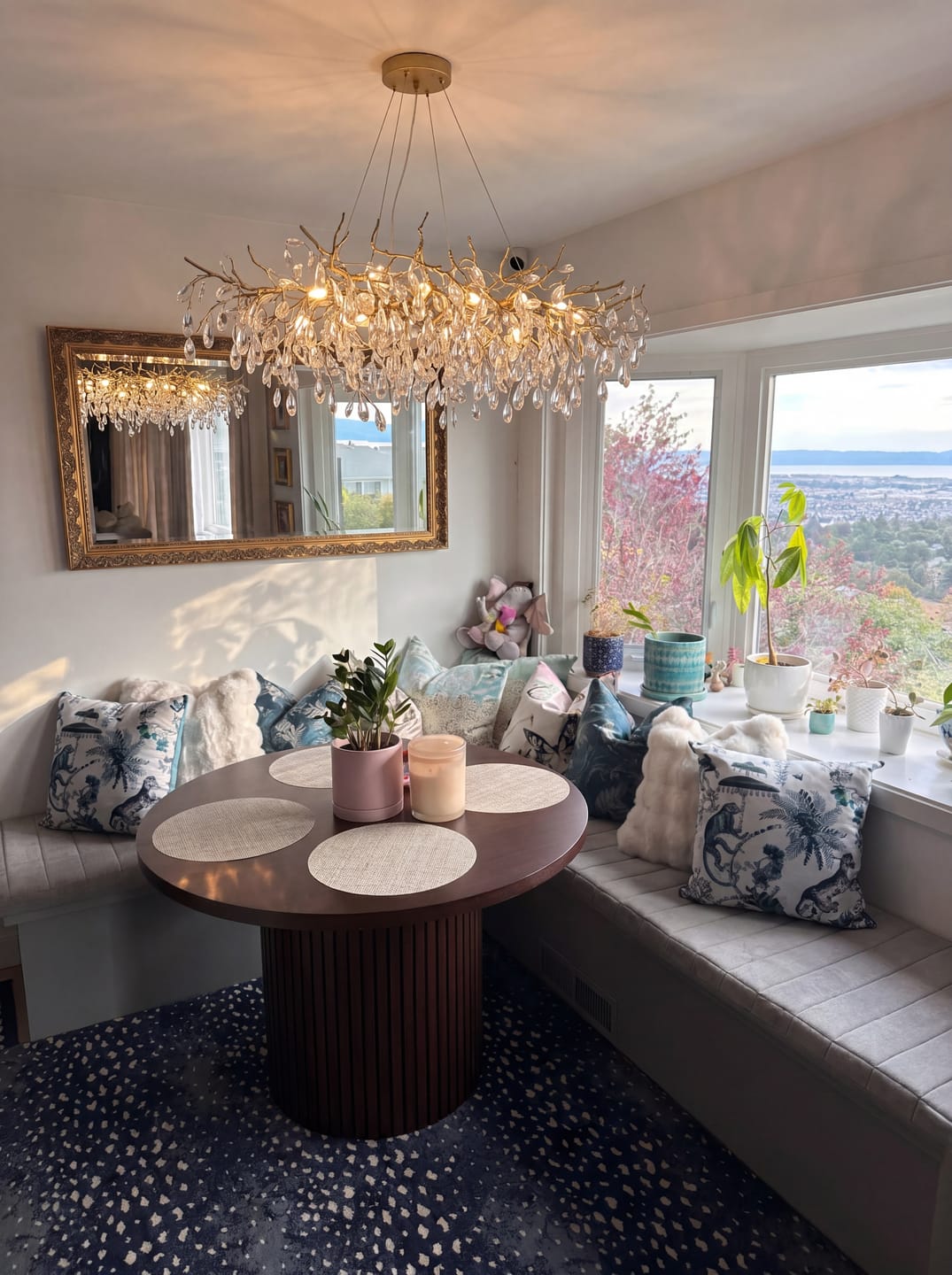 Avis client illustré d'un lustre en verre de style français