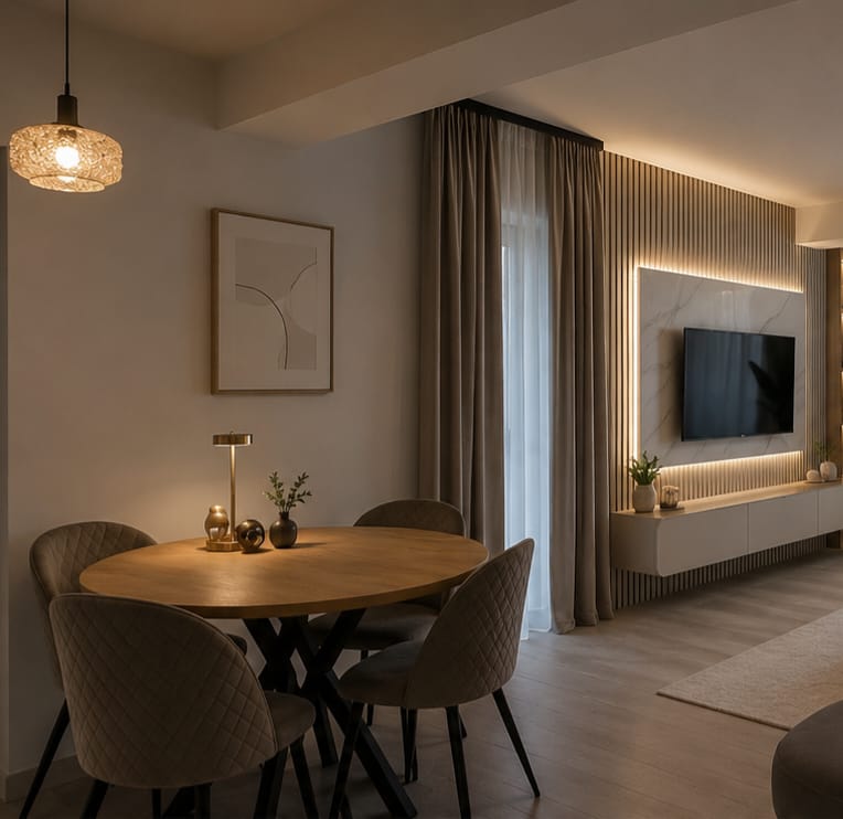 Customer photo review of Masa extensibila pentru sufragerie GASTON, stejar/negru, 100/135x100x75 cm