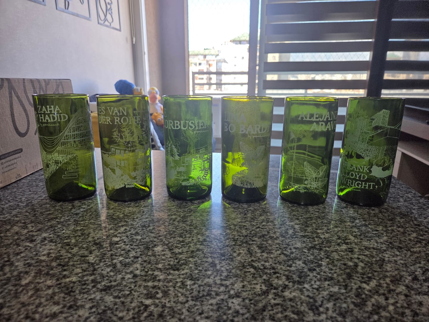 Customer photo review of Arquitectura Lover - Juego de 6 Vasos de 500ml