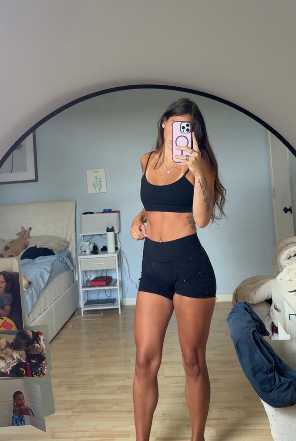 Customer photo review of W130 Amore Scrunch Shorts