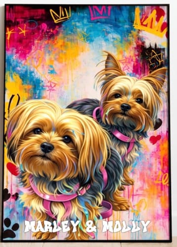 Customer photo review of Personalized Poster With Dog or Cat - Graffiti