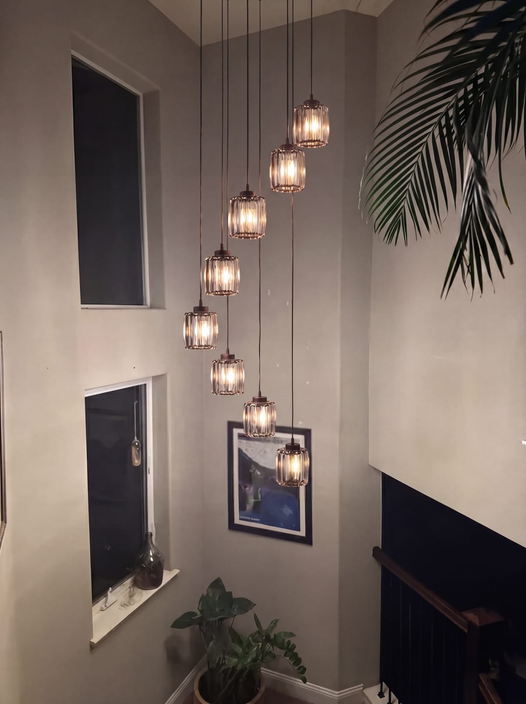Avis client avec photo sur le lustre « Ida Crystal Staircase »