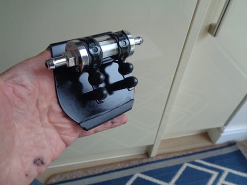 Customer photo review of Fuel Filter Glass & Chrome With 8mm Hose Tails