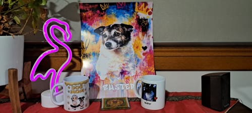 Customer photo review of Personalised Poster With Dog or Cat - Graffiti