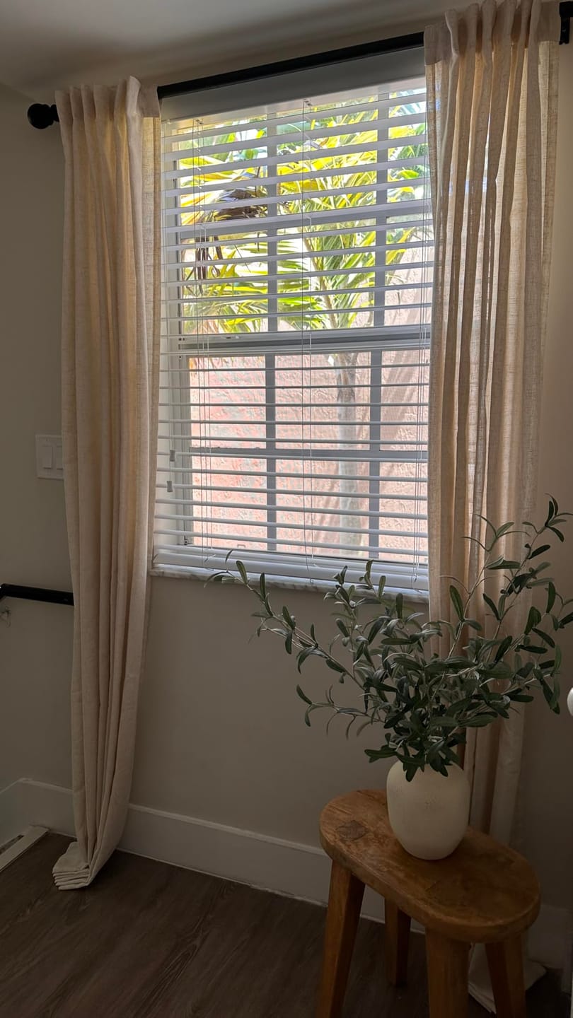 Customer photo review of Solid Linen-Blend 3-in-1 Curtains