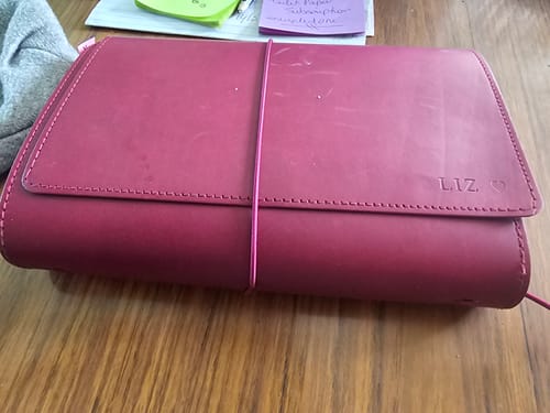 Customer photo review of Refillable Folio - SALTY PLUM TRIFOLD