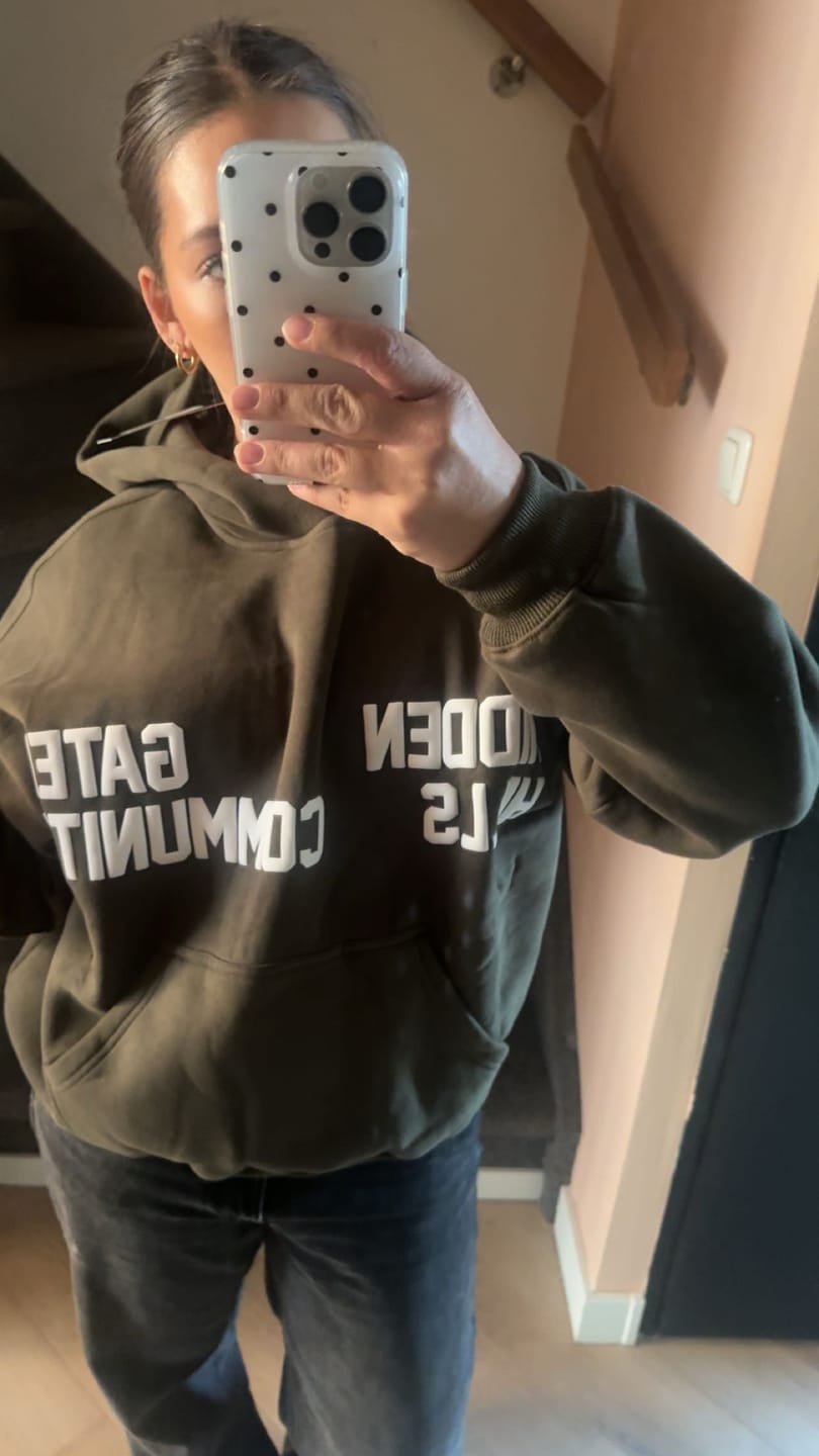 Customer photo review of GATED COMMUNITY HOODIE OLIVE