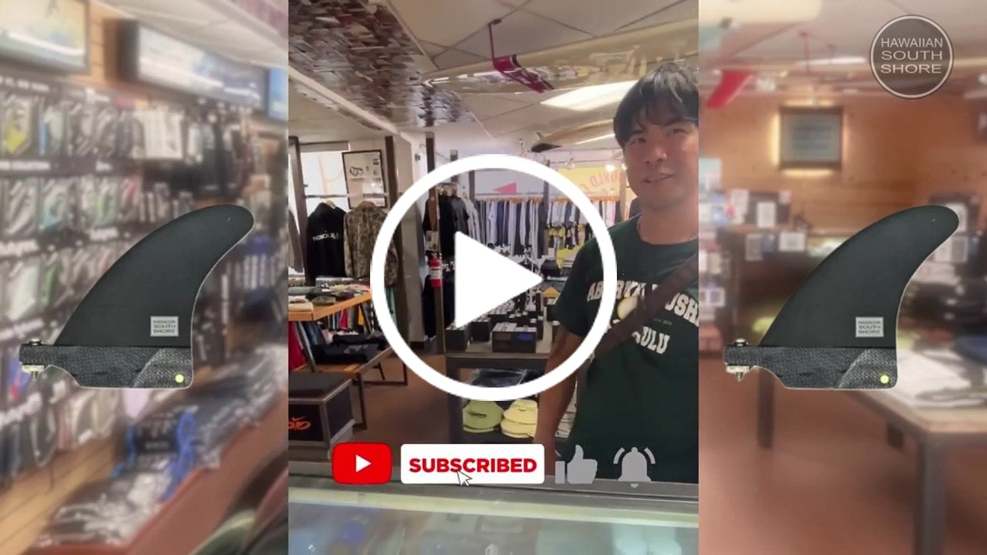 Customer video review of HawaiianSouthShore Small Box Thruster Center Fin 3.5" Black