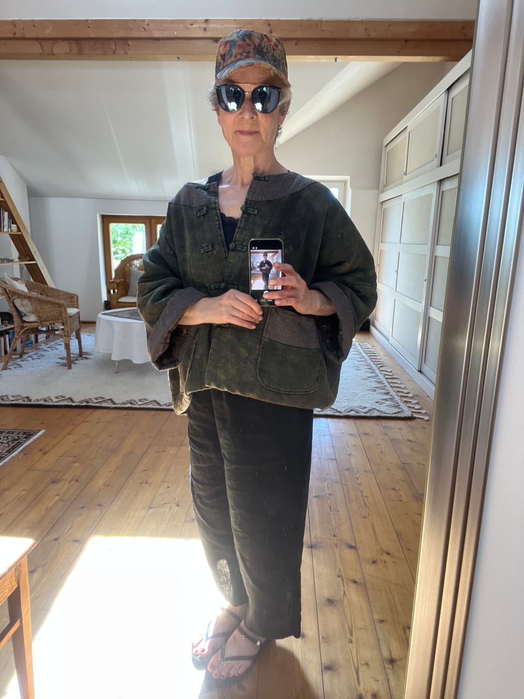 Customer photo review of Women Autumn Colorblock O-Neck Cotton Padded Coat