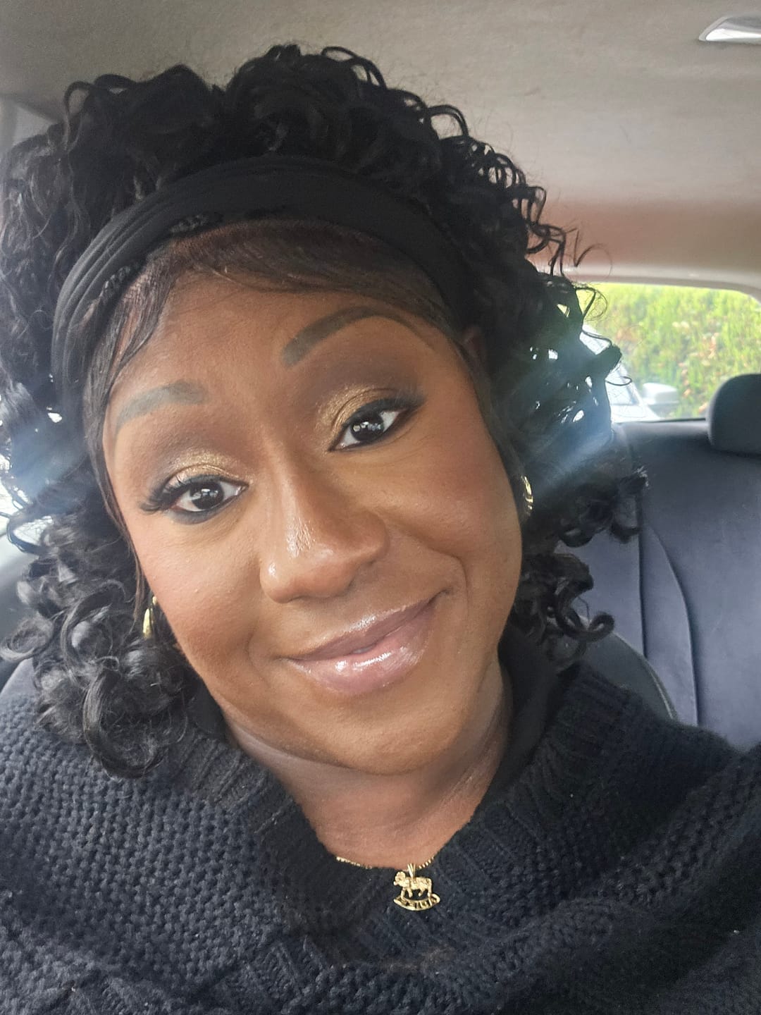 Customer photo review of Bob Bohemian Knotless Wig (Human Hair Curls) HD Full Lace, Black Color