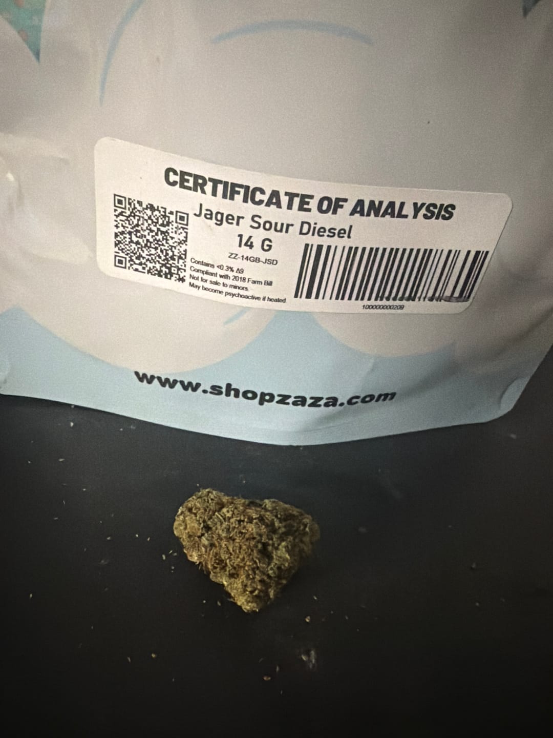 Customer photo review of Jager Sour Diesel - 14 Grams - Sativa