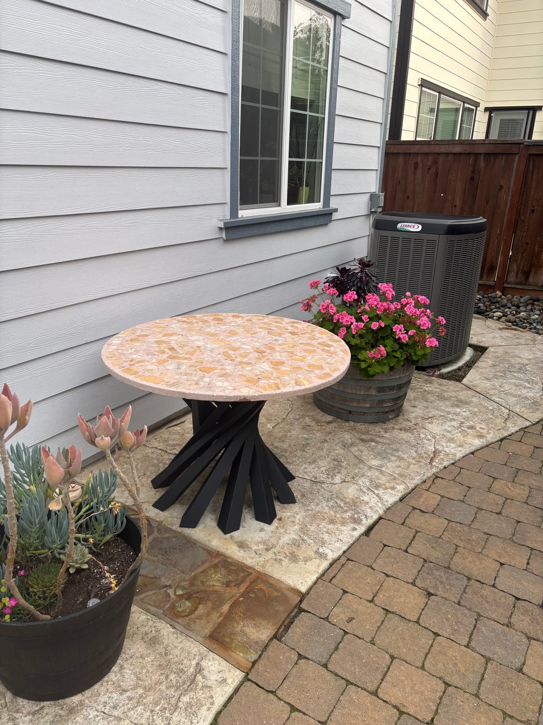 Customer photo review of Table Base 325 Filar 28" H for Custom Wood Furniture Project