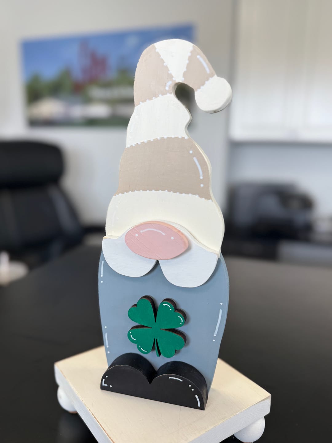Customer photo review of Shamrock Unfinished Wood Craft Lucky Four Leaf Clover up to 46"  DIY