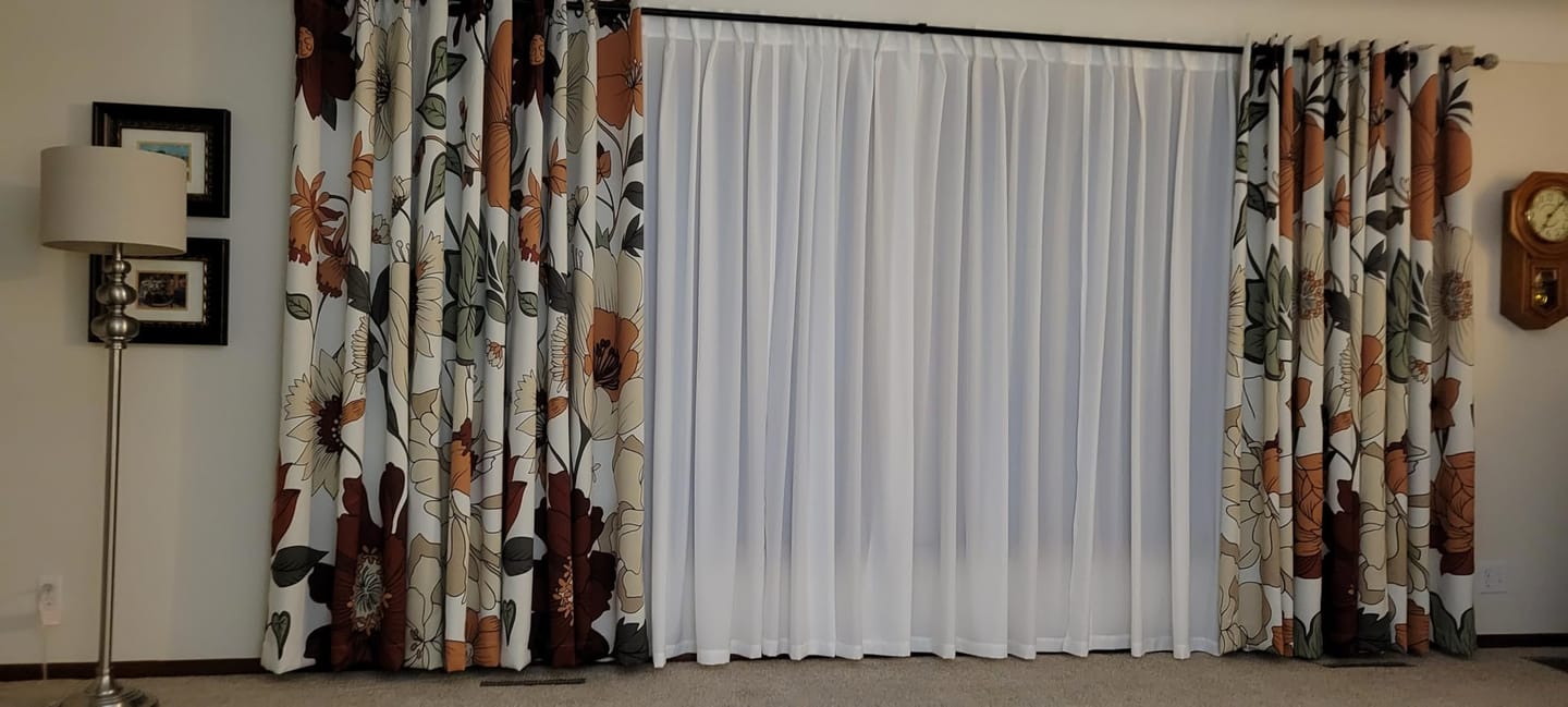 Customer photo review of Hannah Floral Blackout Curtains