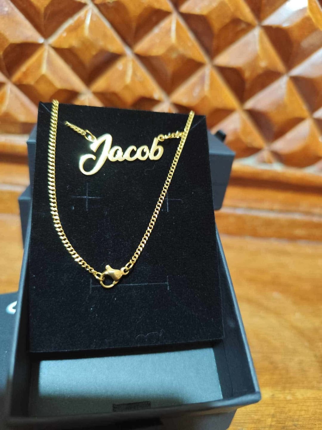 Customer photo review of Script-MT Name Necklace